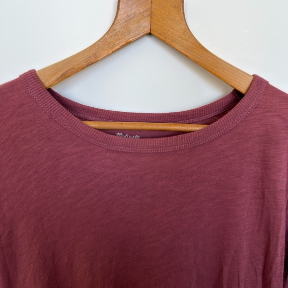 Madewell Burgundy Crewneck Short Sleeve Tee Shirt Size XL - Picture 7 of 10